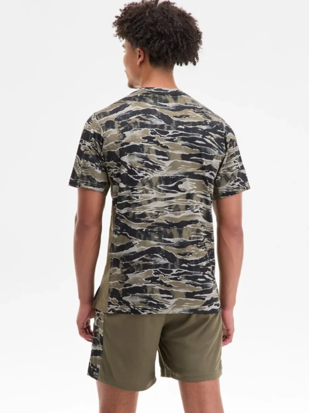 Adidas Men's Logo Camo T-Shirt - Olive Strata
